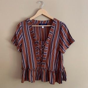 🍁5 for 20!🍁 Orange Short Sleeve Crop Top